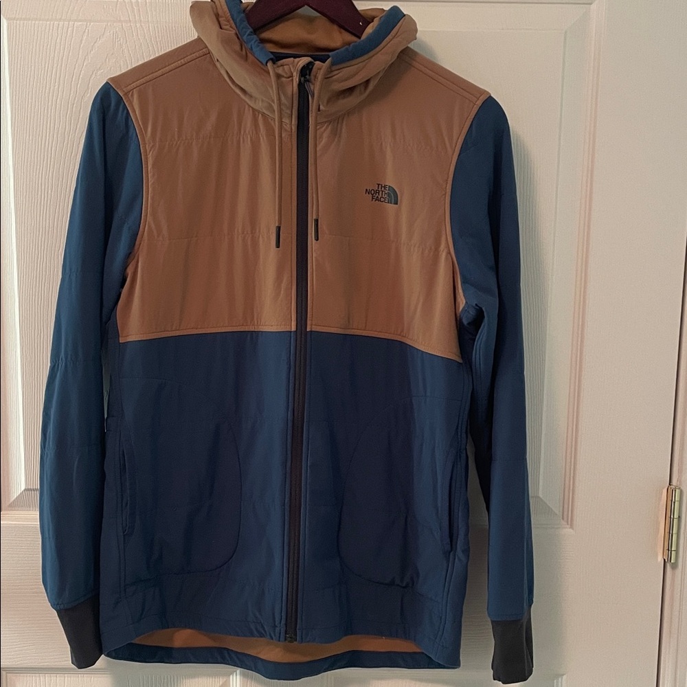 The North Face Tan and Blue Performance Jacket